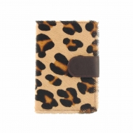 Portamonete, portafoglio e portacarte in pelle di leopardo